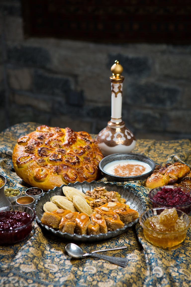 Traditional festive Azerbaijan sweet cuisine